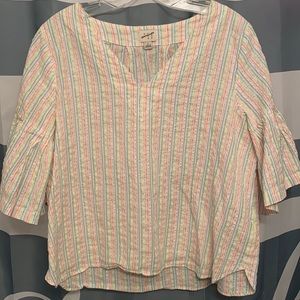 A new day top! Multi color neon stripes